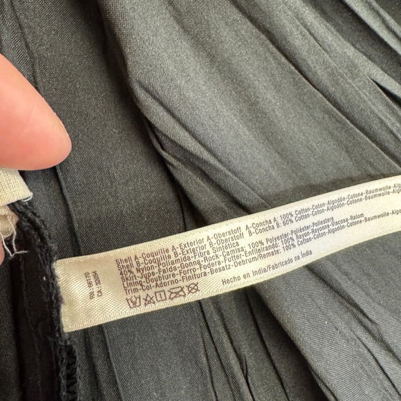 Free People One Dress Womens XS Black Lola Lace Mesh Mini Pleated Raw Edge Mixed - Picture 9 of 14